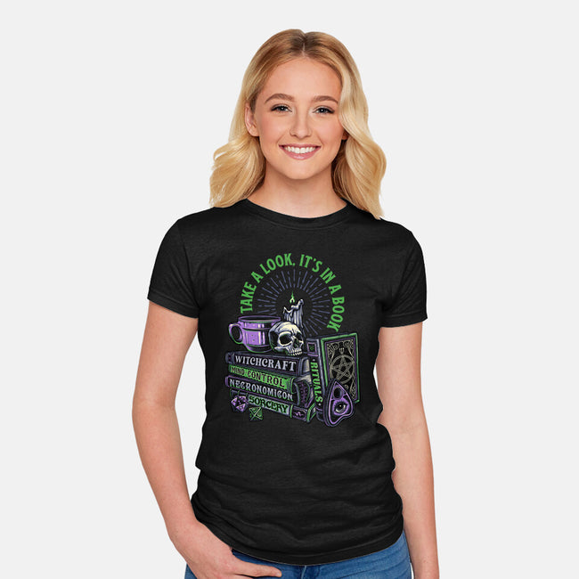 Dark Books-Womens-Fitted-Tee-momma_gorilla