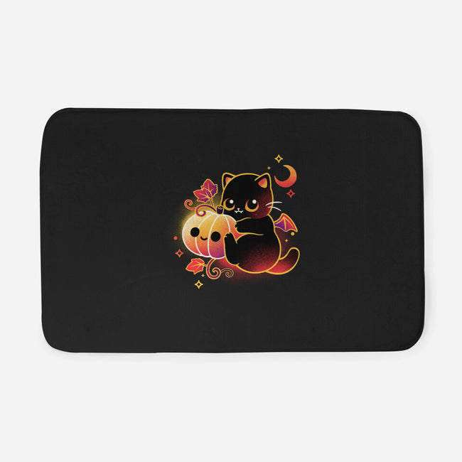 Demon Cat Halloween-None-Memory Foam-Bath Mat-NemiMakeit