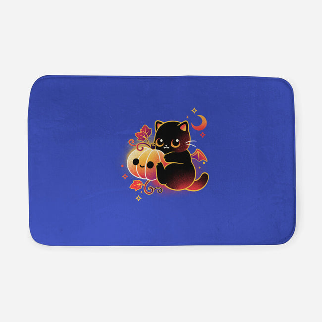 Demon Cat Halloween-None-Memory Foam-Bath Mat-NemiMakeit