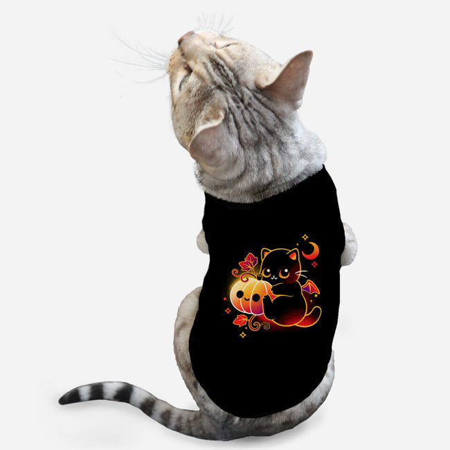 Demon Cat Halloween-Cat-Basic-Pet Tank-NemiMakeit