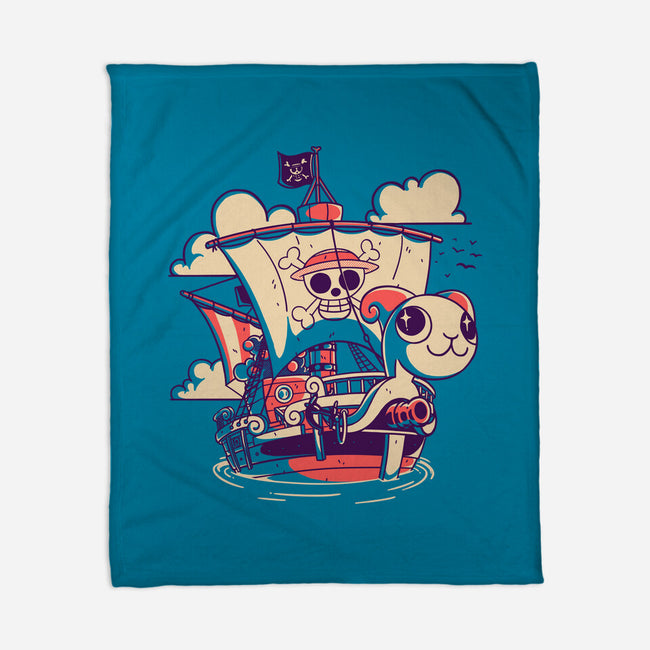 Straw Hat Ship-None-Fleece-Blanket-estudiofitas