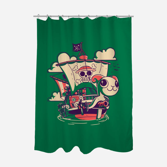 Straw Hat Ship-None-Polyester-Shower Curtain-estudiofitas