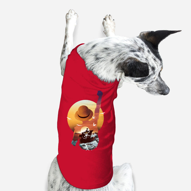 Praise The Sun King Pirate-Dog-Basic-Pet Tank-dandingeroz