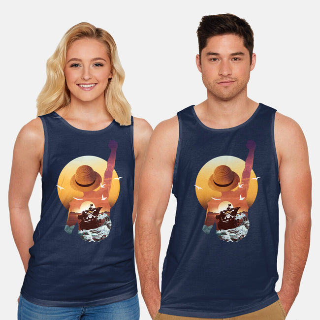 Praise The Sun King Pirate-Unisex-Basic-Tank-dandingeroz