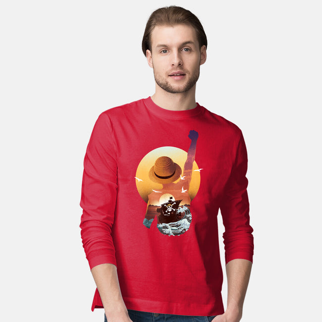 Praise The Sun King Pirate-Mens-Long Sleeved-Tee-dandingeroz