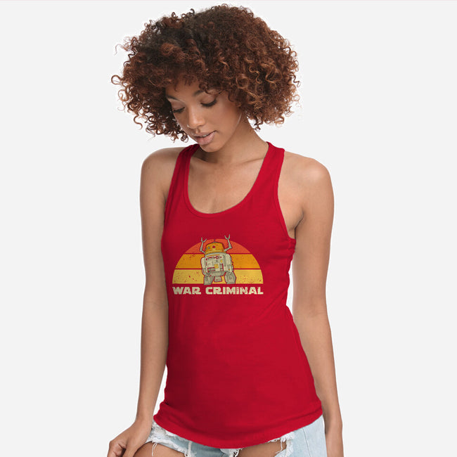 Vintage Criminal Droid-Womens-Racerback-Tank-retrodivision