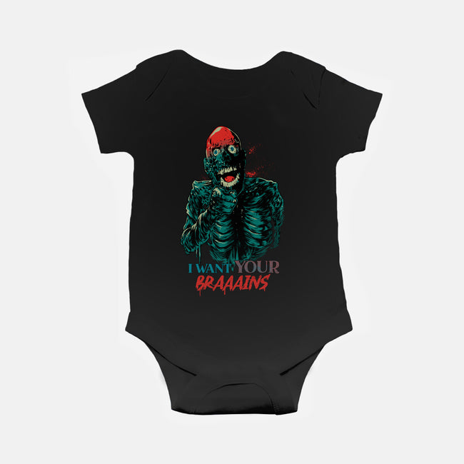 I Want Your Brains-Baby-Basic-Onesie-Hafaell