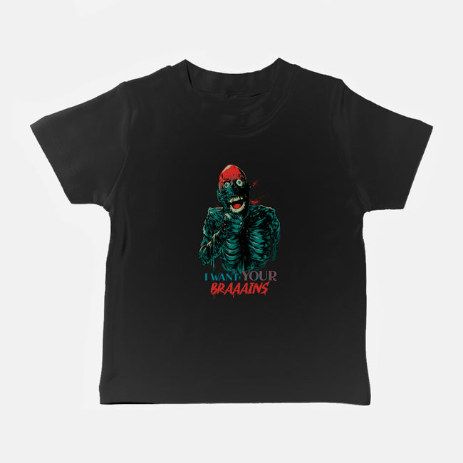 I Want Your Brains-Baby-Basic-Tee-Hafaell