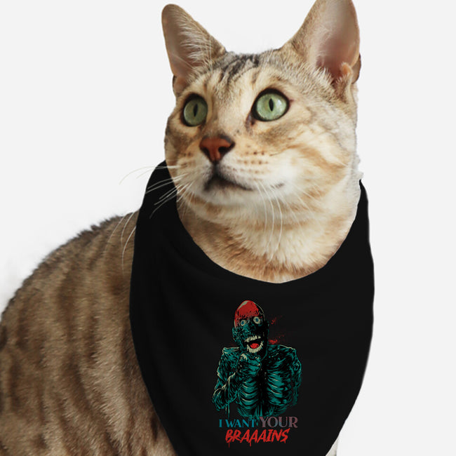 I Want Your Brains-Cat-Bandana-Pet Collar-Hafaell