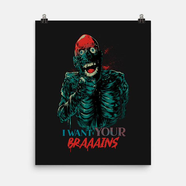 I Want Your Brains-None-Matte-Poster-Hafaell