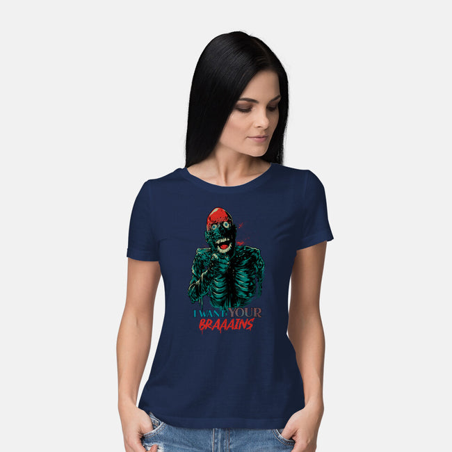 I Want Your Brains-Womens-Basic-Tee-Hafaell