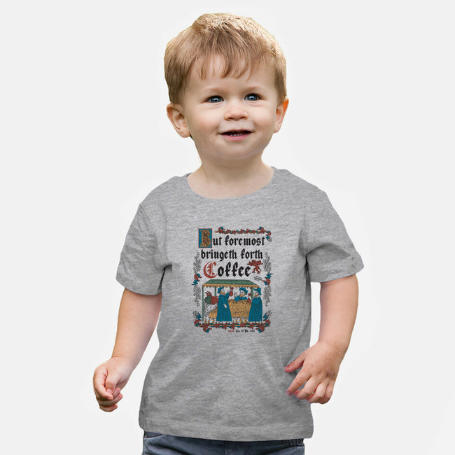 But First Coffee Medieval Style-Baby-Basic-Tee-Nemons