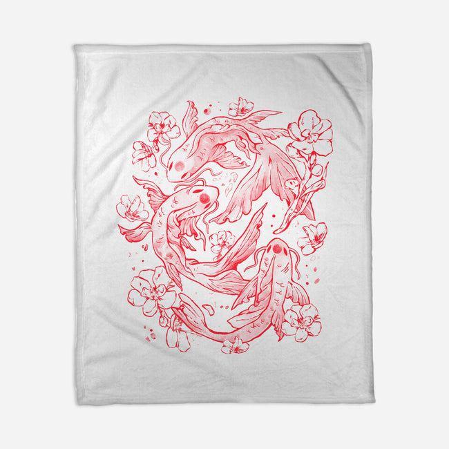 Red Koi-None-Fleece-Blanket-eduely