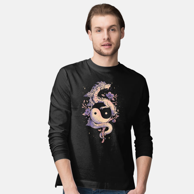 Dragon Flower-Mens-Long Sleeved-Tee-eduely