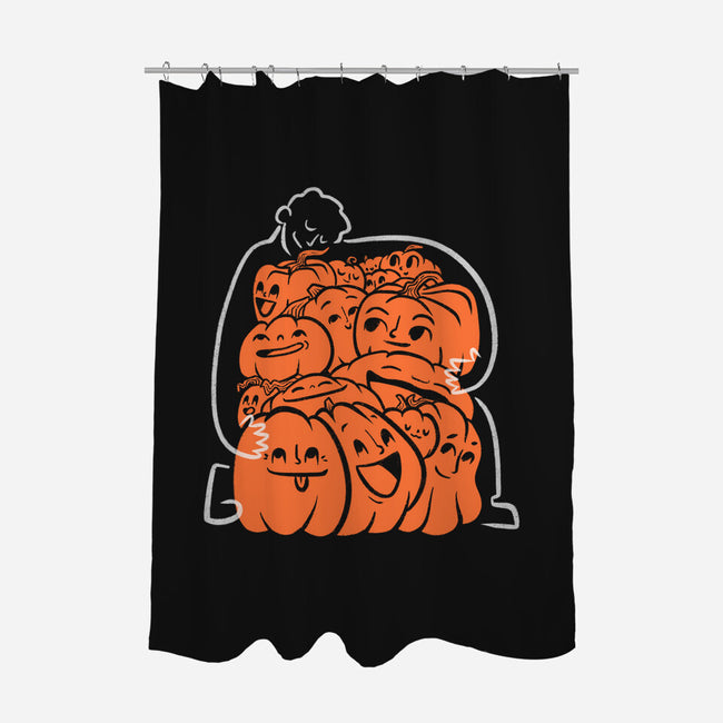 Pumpkin Picker-None-Polyester-Shower Curtain-Aarons Art Room