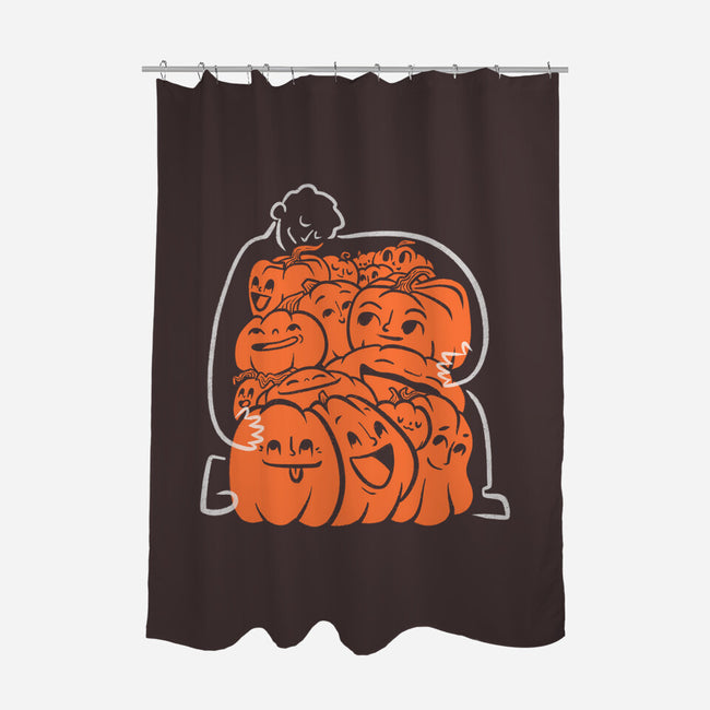 Pumpkin Picker-None-Polyester-Shower Curtain-Aarons Art Room