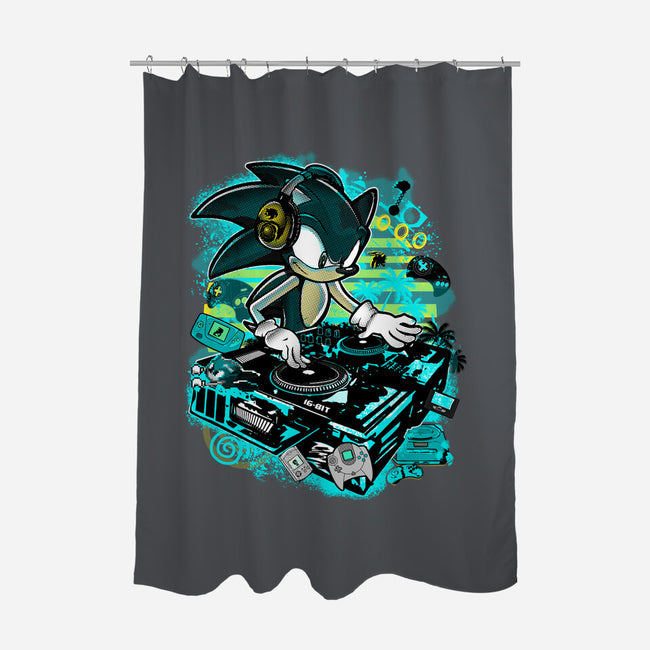 Speedin And Spinnin-None-Polyester-Shower Curtain-sonicdude242