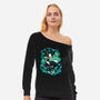 Speedin And Spinnin-Womens-Off Shoulder-Sweatshirt-sonicdude242