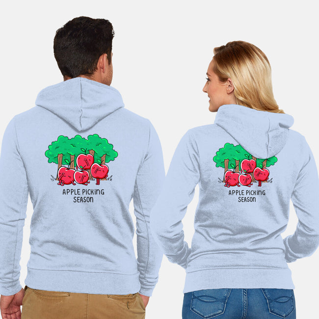 Apple Picking-Unisex-Zip-Up-Sweatshirt-Made With Awesome