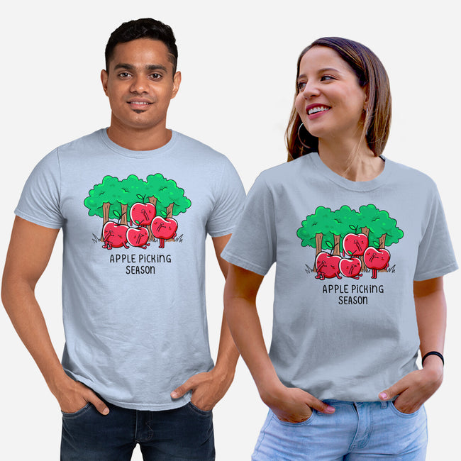 Apple Picking-Unisex-Basic-Tee-Made With Awesome