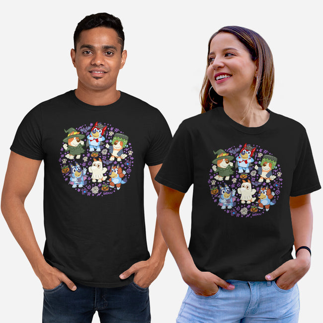 Halloweentime Dogs-Unisex-Basic-Tee-Andriu