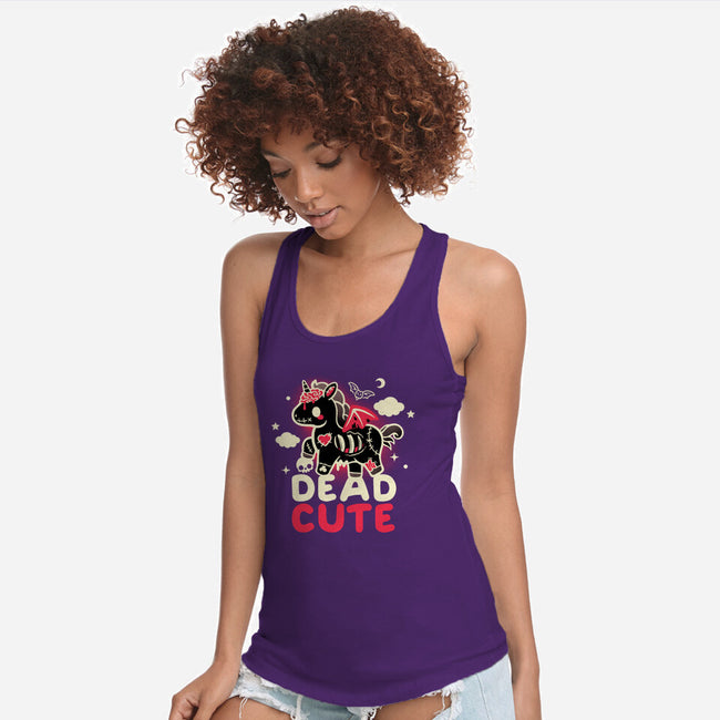 Dead Cute Unicorn-Womens-Racerback-Tank-NemiMakeit