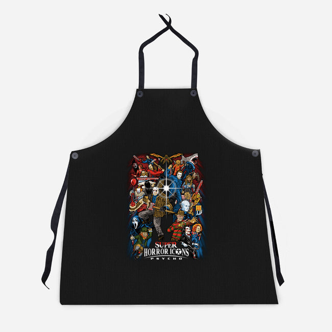 Super Horror Icons-Unisex-Kitchen-Apron-PrimePremne