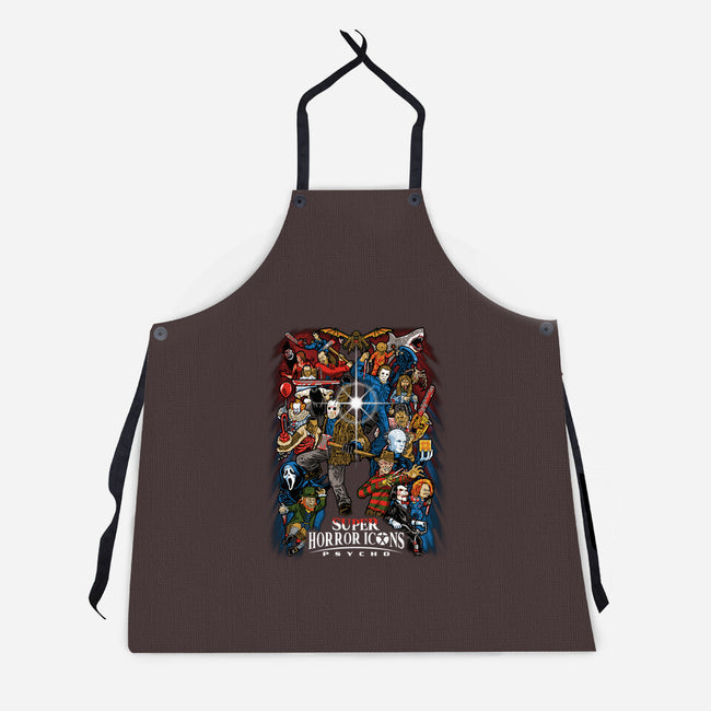 Super Horror Icons-Unisex-Kitchen-Apron-PrimePremne