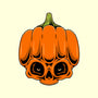 The Pumpkin Skull-None-Fleece-Blanket-Alundrart