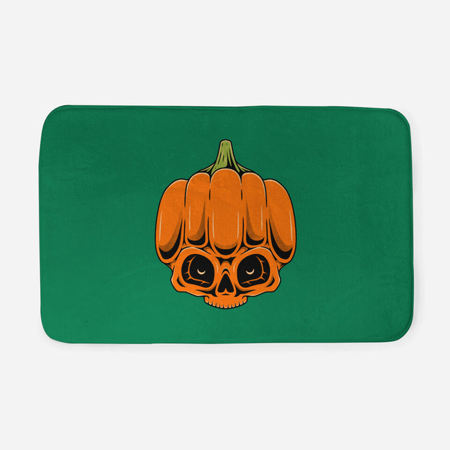 The Pumpkin Skull-None-Memory Foam-Bath Mat-Alundrart