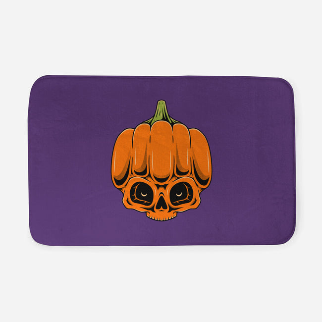 The Pumpkin Skull-None-Memory Foam-Bath Mat-Alundrart