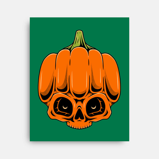 The Pumpkin Skull-None-Stretched-Canvas-Alundrart