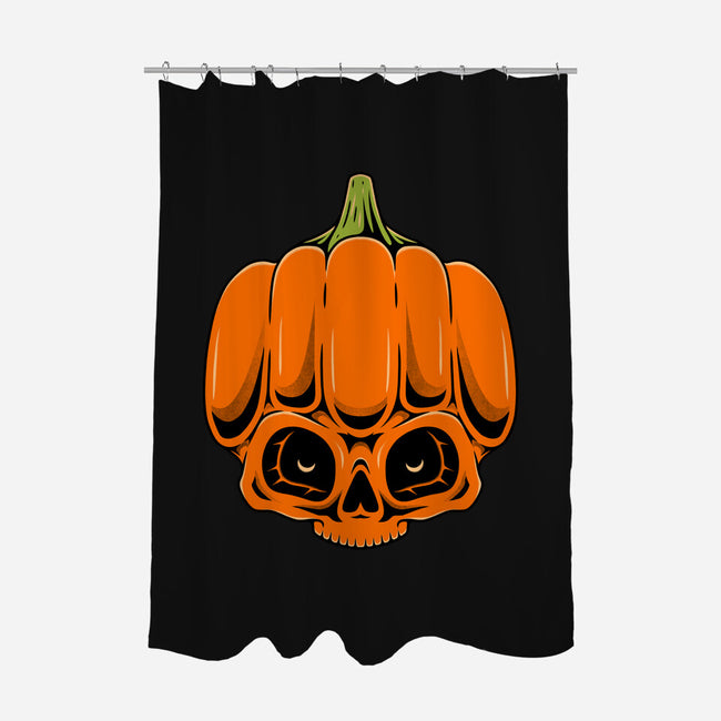 The Pumpkin Skull-None-Polyester-Shower Curtain-Alundrart