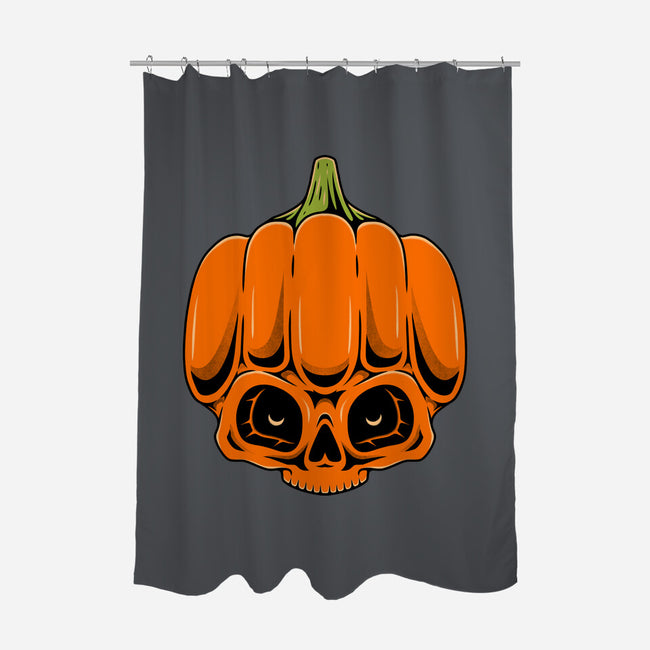 The Pumpkin Skull-None-Polyester-Shower Curtain-Alundrart