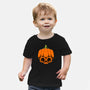 The Pumpkin Skull-Baby-Basic-Tee-Alundrart