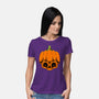 The Pumpkin Skull-Womens-Basic-Tee-Alundrart