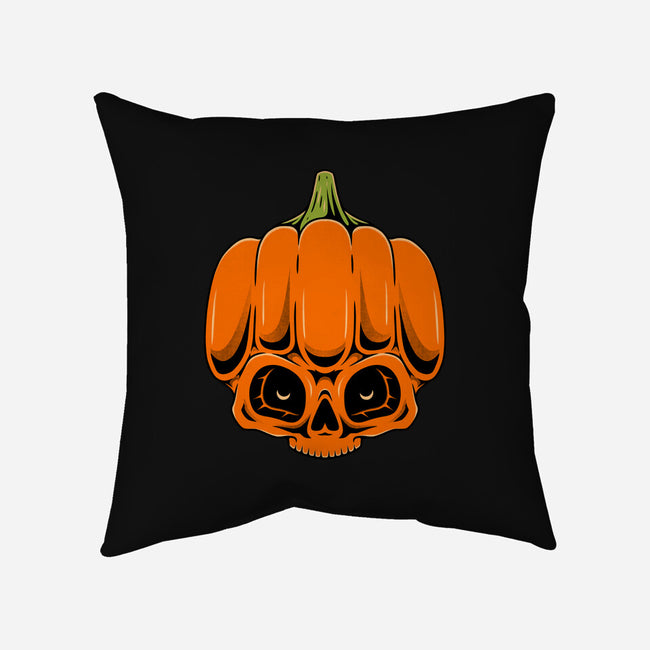 The Pumpkin Skull-None-Removable Cover-Throw Pillow-Alundrart