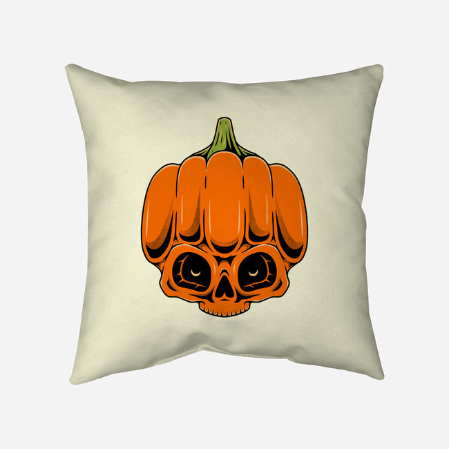 The Pumpkin Skull-None-Removable Cover-Throw Pillow-Alundrart