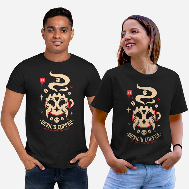 Devil's Coffee-Unisex-Basic-Tee-Alundrart