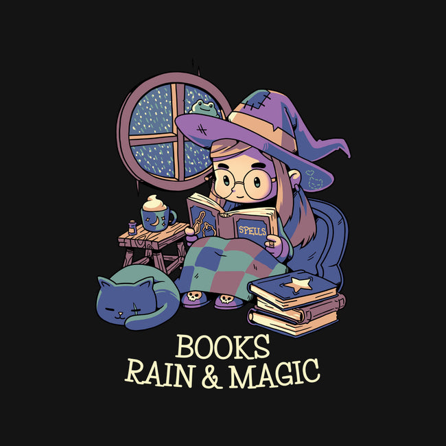 Books Rain And Magic-Unisex-Basic-Tee-Geekydog