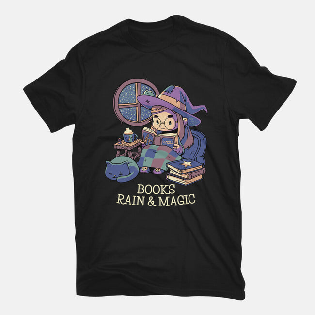 Books Rain And Magic-Mens-Premium-Tee-Geekydog