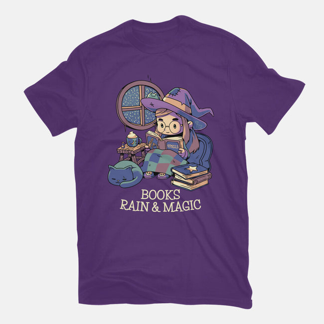 Books Rain And Magic-Mens-Premium-Tee-Geekydog