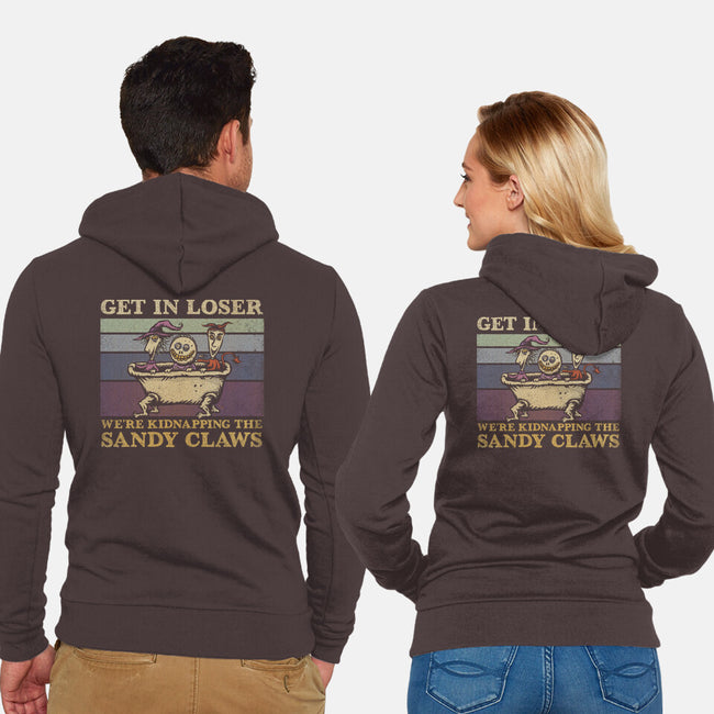 We're Kidnapping The Sandy Claws-Unisex-Zip-Up-Sweatshirt-kg07