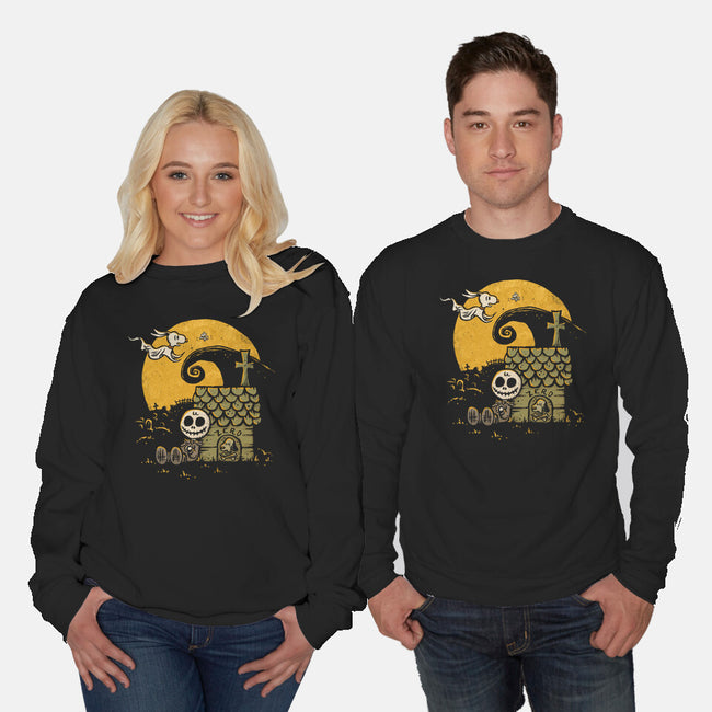 A Boy And His Ghost Dog-Unisex-Crew Neck-Sweatshirt-kg07