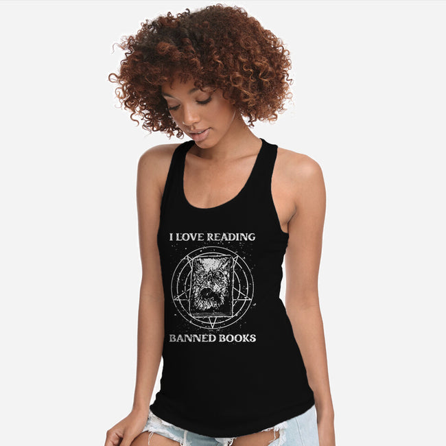 Evil Reader-Womens-Racerback-Tank-retrodivision