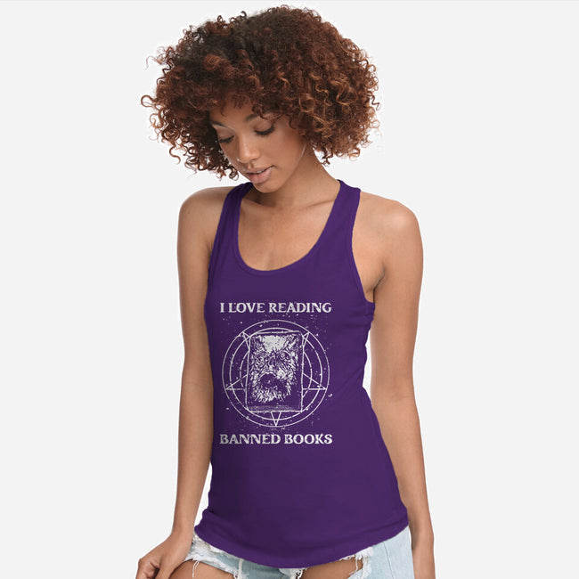 Evil Reader-Womens-Racerback-Tank-retrodivision