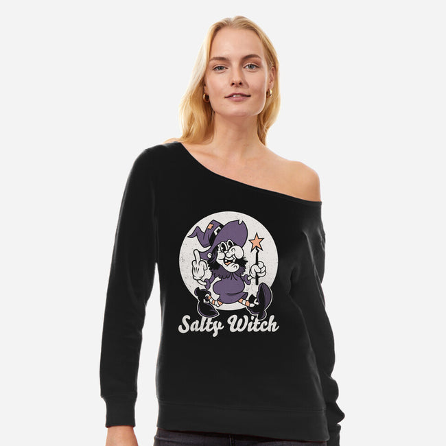 Salty Witch-Womens-Off Shoulder-Sweatshirt-Nemons