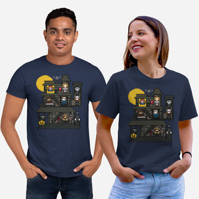 Haunted Pixels-Unisex-Basic-Tee-jrberger