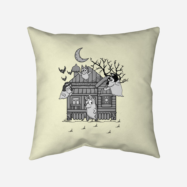 Bluey Haunted House-None-Removable Cover w Insert-Throw Pillow-JamesQJO