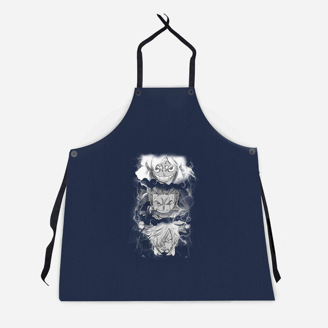 The Monster Trio-Unisex-Kitchen-Apron-fanfabio